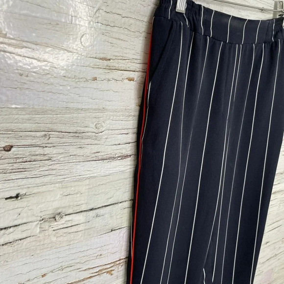 Ettitwe Anthropologie blue striped pants red xs - Picture 5 of 15